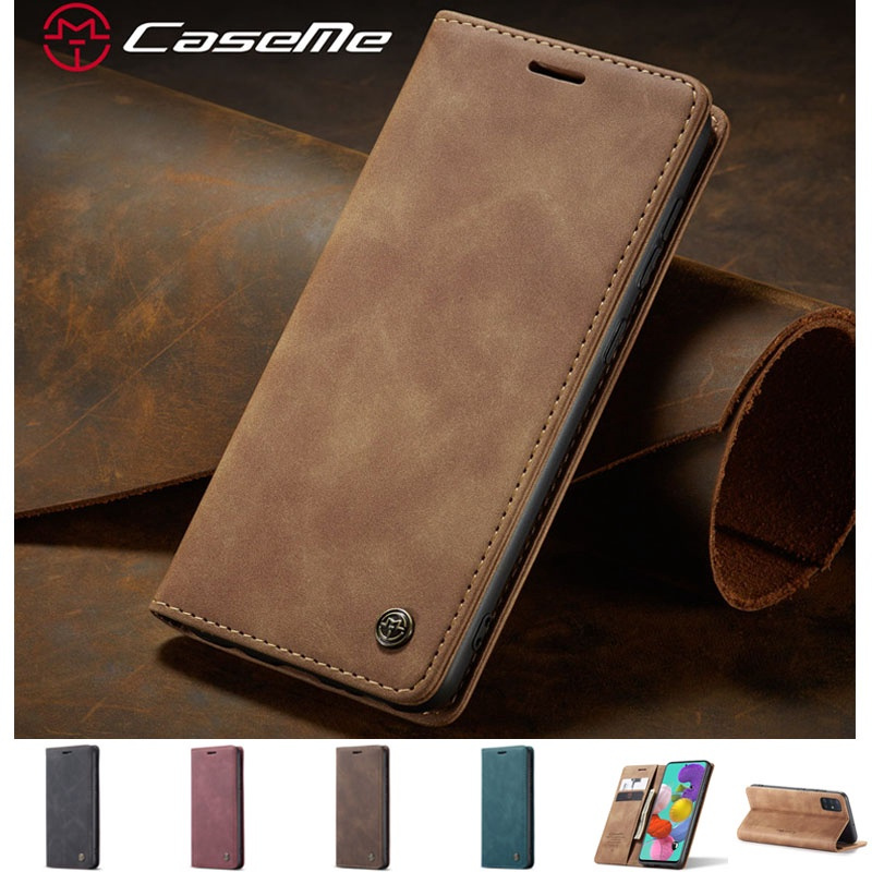 Caseme สําหรับ Samsung Galaxy A55 A35 A25 A73 A71 A51 A50s A31 A22 s22 s23 s24 ultra s24 + s23 fe พลิกกระเป๋าสตางค์หนังแม่เหล็กฝาครอบ