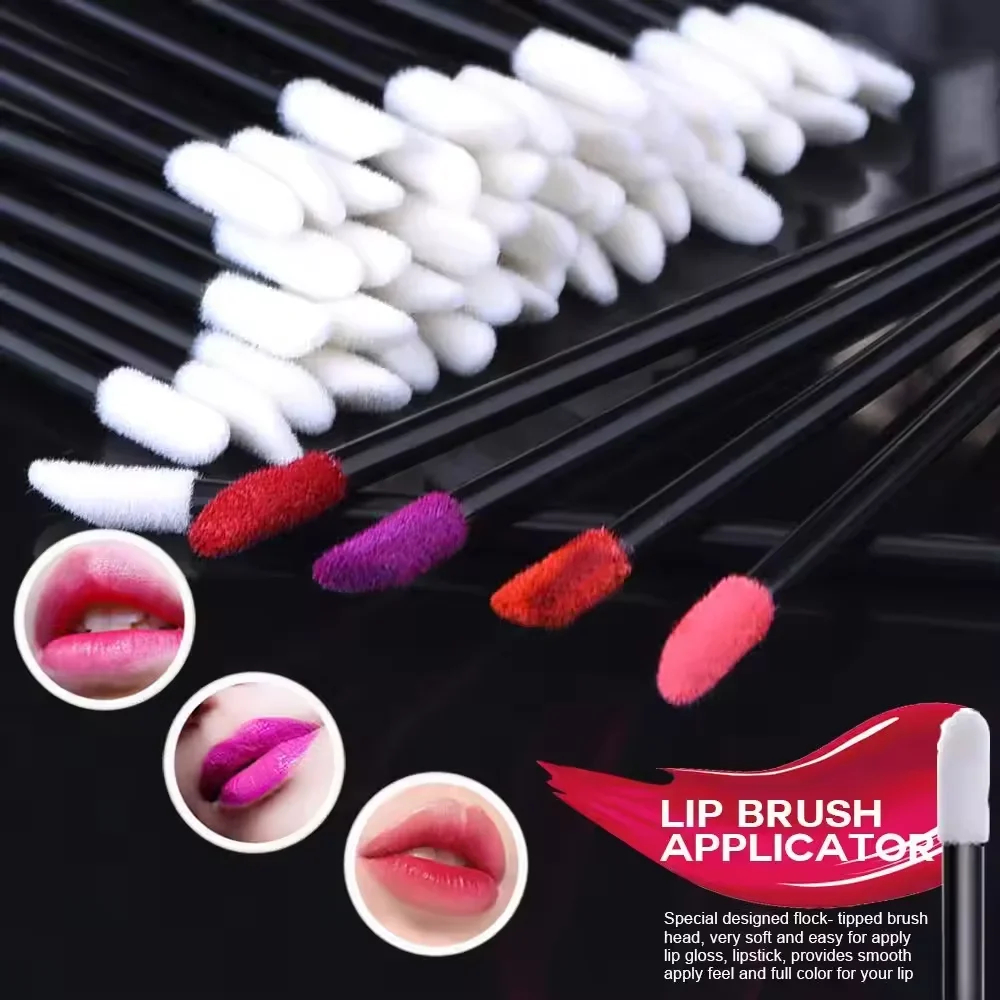 Paeclarus Lip Brush 50 PCS ลิปสติก Wands Applicator ทิ้ง Lash แปรงสําหรับมาสคาร่าแปรงแต่งหน้าเครื่องสําอางแบบพกพาความงามแต่งหน้าเครื่องมือ - รูปที่ 2