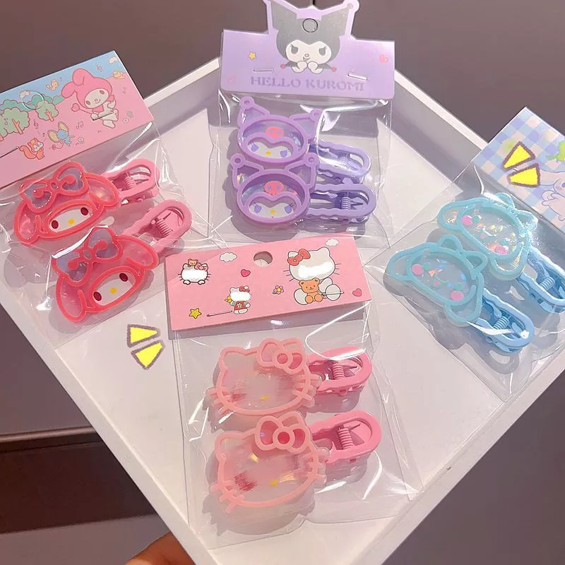 SANRIO 2 ชุดการ์ตูนเกาหลี ซานริโอ กิ๊บติดผมหญิง อิน ของขวัญวันเกิดนักเรียนน่ารัก
