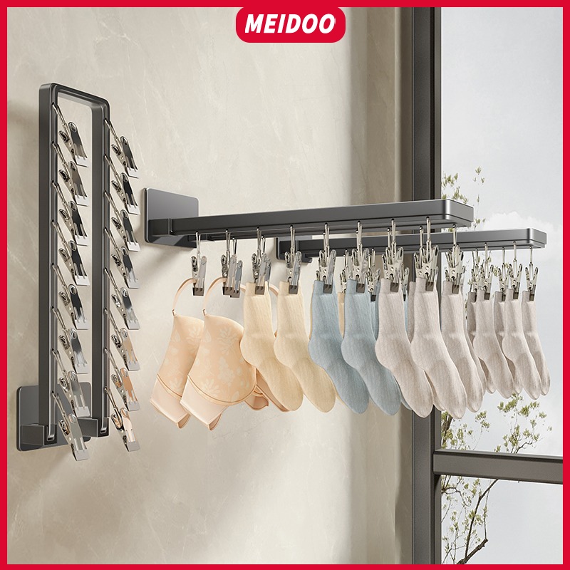 MEIDOO ชั้นวางถุงเท้า อลูมิเนียม กันน้ํา พับได้ ไม่เป็นสนิม รับน้ําหนักได้มาก