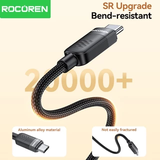 Rocoren 240W USB Type C ถึง USB C PD QC 3.0 5A Fast Charging USBC สายไฟสําหรับ iPhone 17 16 Pro Max Air โทรศัพท์ Android แล็ปท็อป