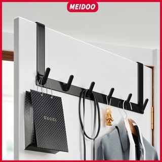 MEIDOO ตะขอประตูหลัง ตะขอโลหะ ตะขอเสื้อ ดำขาว 5-6-7 ตะขอ การ…