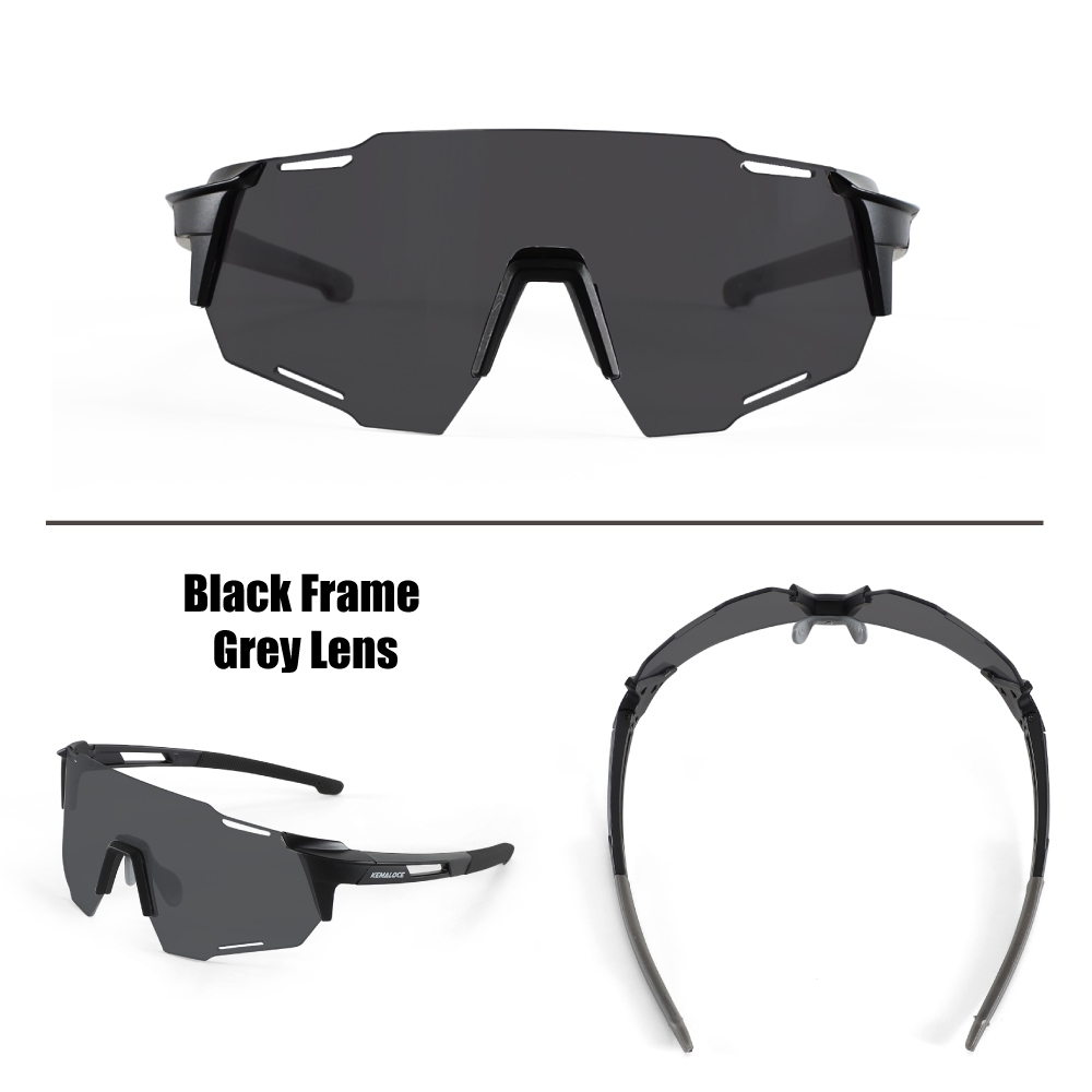 KEMALOCE แว่นตาปั่นจักรยานผู้ชายโฟโตโครมิก ขับรถวิ่งตกปลากันลมวิบากแว่นตาUV400แว่นจักรยาน แว่นวิบาก - รูปที่ 7