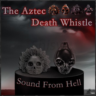 Aztec Death Whistle Spooky Aztec Death Skull Whistle | เสียง…