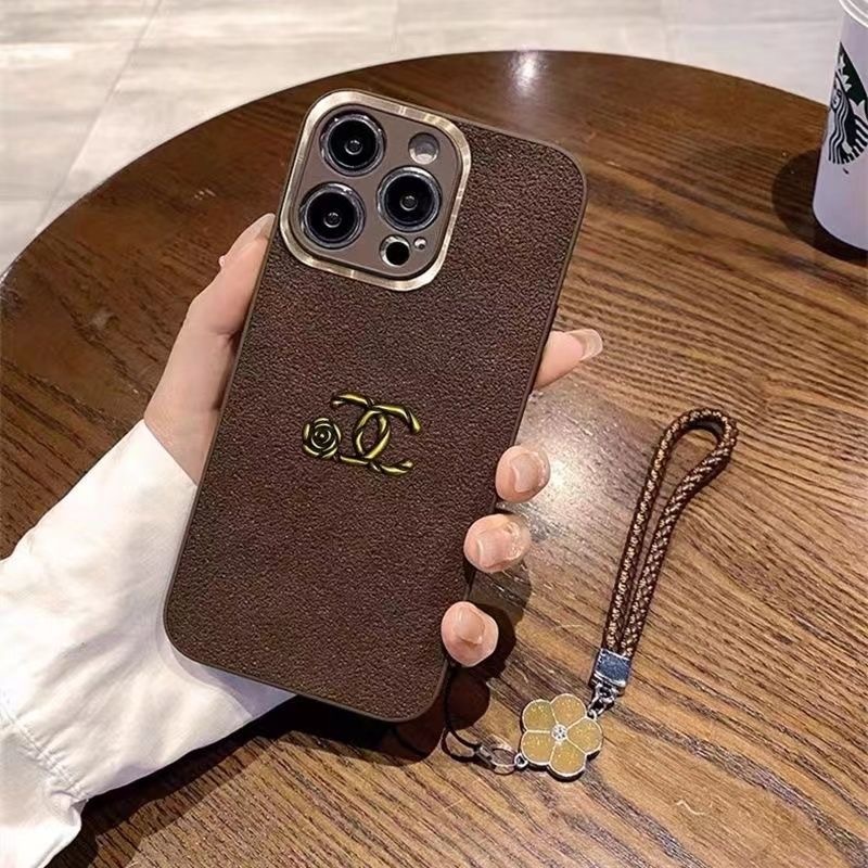 3dสีน้ําตาลvintage camellia chanel soft TPUเคสโทรศัพท์ดอกไม้สําหรับiPhone 16promax 15 14 14promax 14pro 13promax 12pro 11 Pro Max XSMAX XR X XS