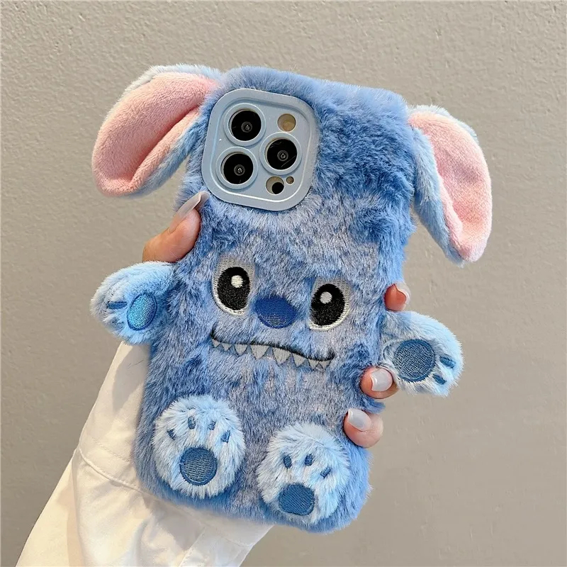 Blue Stitch Plushเคสโทรศัพท์สําหรับiPhone 15promax 14 13 12 11 7 8Plus X XS Max