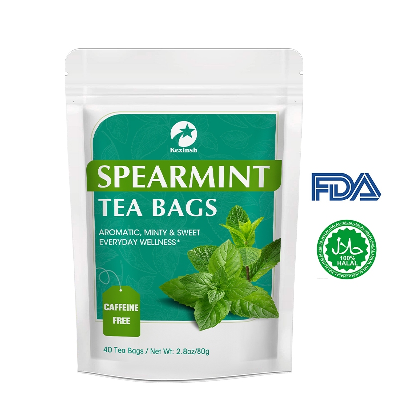 Kexinsh Organic Spearmint รองรับสุขภาพทุกวัน สุขภาพดีและสดชื่น - ถุงชา 40 ใบ