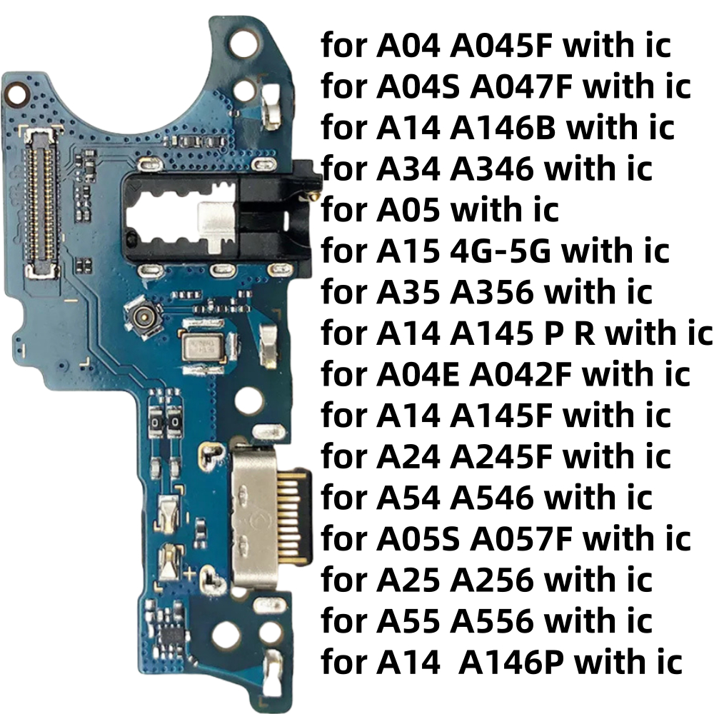แพรตูดชาร์จ (Charging Board Flex )  Samsung Galaxy A05 A05S A15 A25 A35 A55 A04 A04E A04S A14 A24 A34 A54 4G 5G ชาร์จโมดูลฐาน USB Charger โทรศัพท์มือถือชาร์จพอร์ตหางปลั๊กขนาดเล็ก BOARD