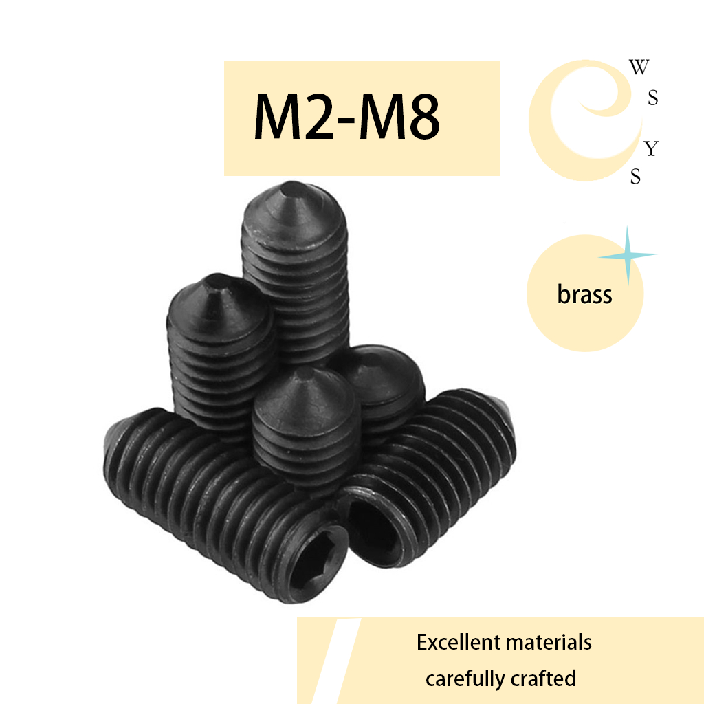 [wsys] สกรู ตัวหนอน หกเหลี่ยม ปลายแหลม เหล็กกล้าคาร์บอน เกลียวมิล หยาบ/Hex Socket Set Screw w/ Cone Point SUS304 (M2-M8 JD2JDNLJ) – โปรปัง