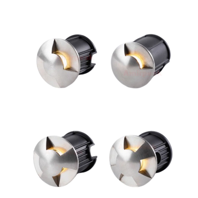 Ip68 กันน้ํากลางแจ้ง LED ไฟใต้น้ําสแตนเลสแบบฝัง 1W 3W สวน Deck สระว่ายน้ํา Fountain โคมไฟใต้ดิน DC12V/24v