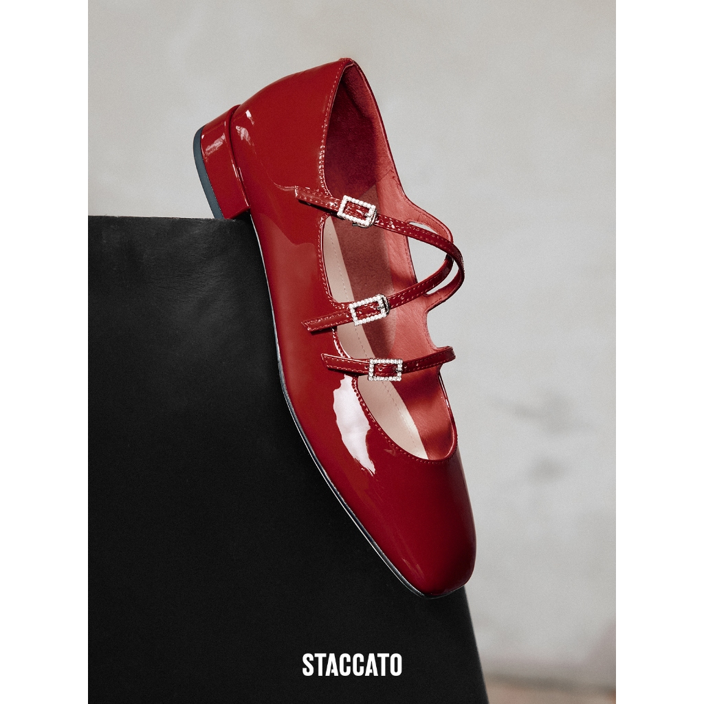 Staccato Mary Jane Low Heel Pumps รองเท้าแมรี่เจน ส้นเตี้ย หัวสี่เหลี่ยม EUE04 EUE03