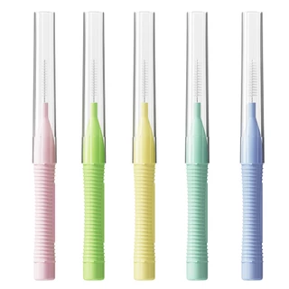 MEYARN 20 ชิ้น I&L แปรงซอกฟันสำหรับคนจัดฟัน แปรงสีฟันลวดสแตนเลสขนนุ่มสําหรับจัดฟัน แปรงขัดซอกฟัน
