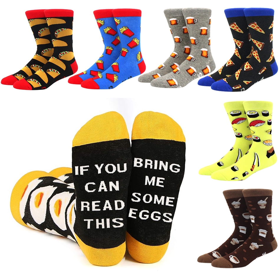 อาหารตลกถุงเท้า Unisex Piza Beer Coffe ถ้าคุณสามารถอ่านนี้ Bring Me Some Warm Socks