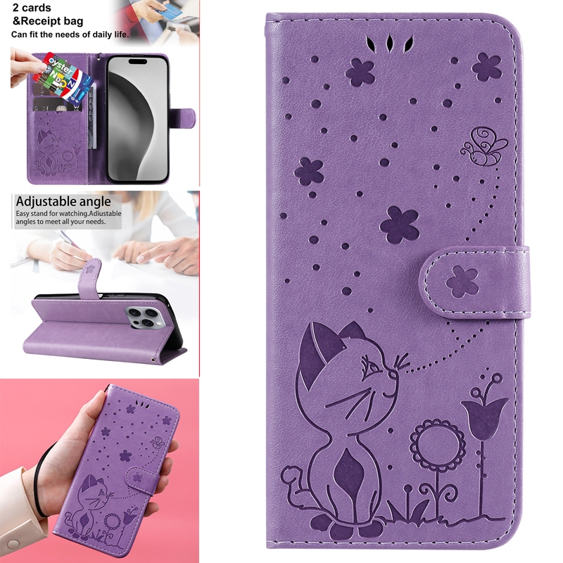ซองหนังพลิก Samsung Galaxy A06 A16 A05 A05s A15 A25 A35 A55 A14 A24 A54 A13 A04s A50 A50s A30s A30s A30 A20 A70 A70 A70 A70s 5G ฝาครอบโทรศัพท์นูนน่ารักกระเป๋าสตางค์น่ารักกระเป๋าสตางค์นูน