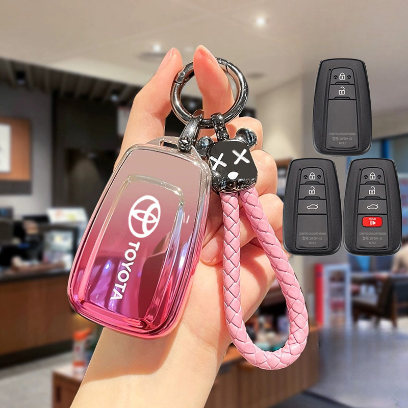 (Pls ยืนยันรูปร่าง) สีไล่ระดับสี Toyota รถ Remote Key Case สําหรับ Toyota Corolla Altis Corolla Cross Camry CHR RAV