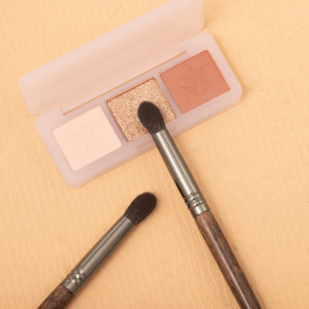 Ovw แปรงอายแชโดว์ผสม 2 ชิ้นแปรงขนแพะธรรมชาติแปรงแต่งหน้า Eye Creease Tapered Blender แปรงเครื่องสําอาง XQ11-2 - รูปที่ 3