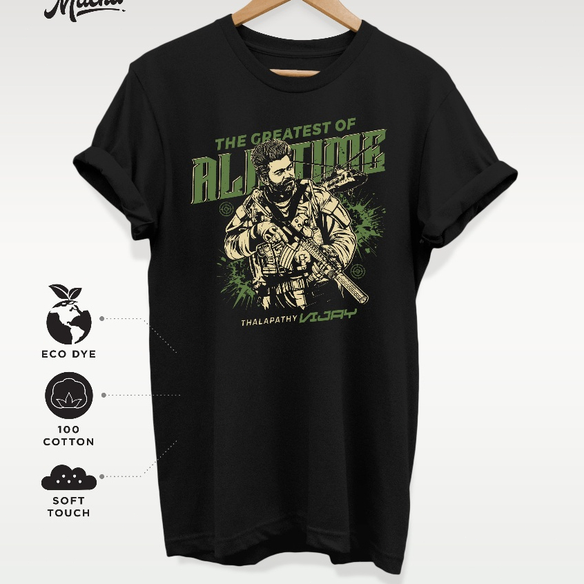 เสื้อยืด GOAT Vijay Thalpathy Vijay 68 เสื้อยืดแฟชั่น Kaos short slevee Tee In Malaysia_Ready Stock