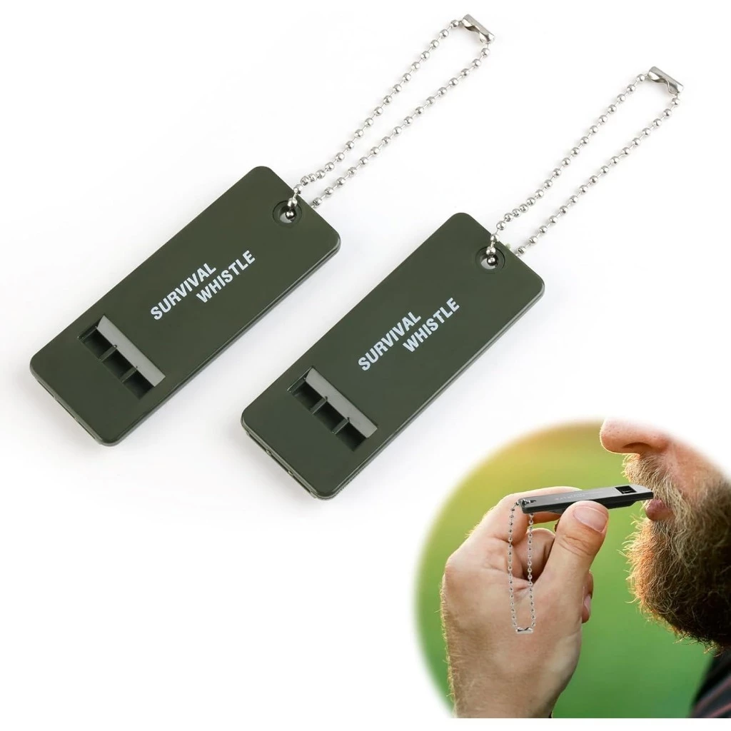 Sanlike นกหวีดฉุกเฉิน 120db Multi-Audio Loud Safety อุปกรณ์เสริมพวงกุญแจ Flat Survival Whistle สําหรับกลางแจ้ง Camping เดินป่าพายเรือ Backpacking ตกปลากู้ภัยสัญญาณ