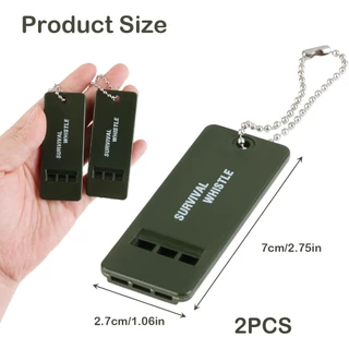 Sanlike นกหวีดฉุกเฉิน 120db Multi-Audio Loud Safety อุปกรณ์เสริมพวงกุญแจ Flat Survival Whistle สําหรับกลางแจ้ง Camping เดินป่าพายเรือ Backpacking ตกปลากู้ภัยสัญญาณ