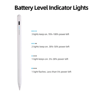 GOOJODOQ ปากกา Stylus CD3293 แม่เหล็กดูดติด จอไวสูง จดจำการเอียงได้ แบตเตอรี่อึด ใช้กับ iPad/แท็บเล็ต