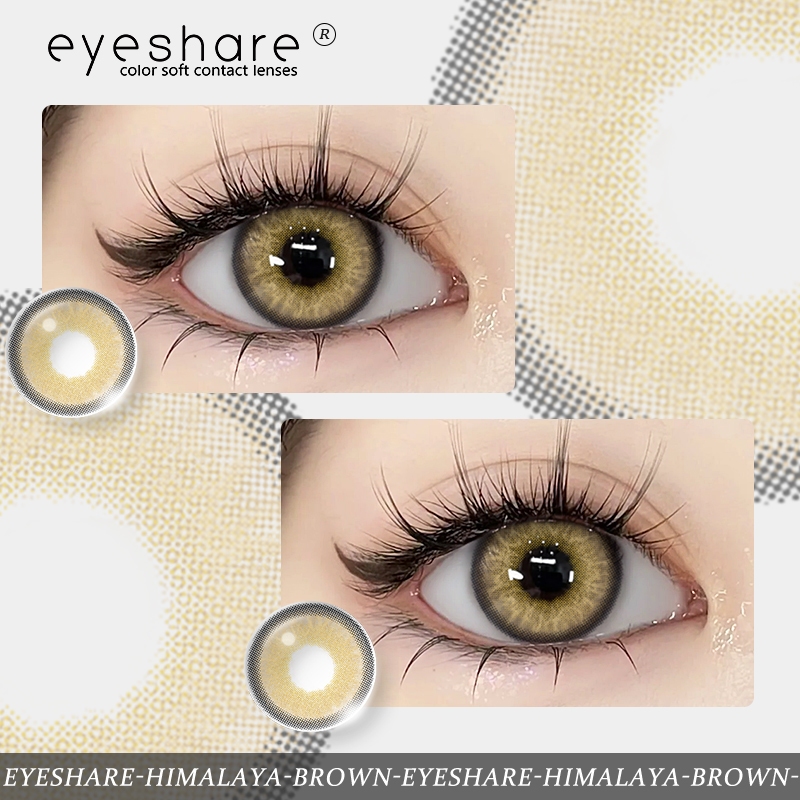 คอนแทคเลนส์ EYESHARE เลนส์สไตล์เกาหลีสีสันสดใส ใช้งานประจําปี 2 ชิ้น/คู่ เลนส์ 14-14.5 มม.