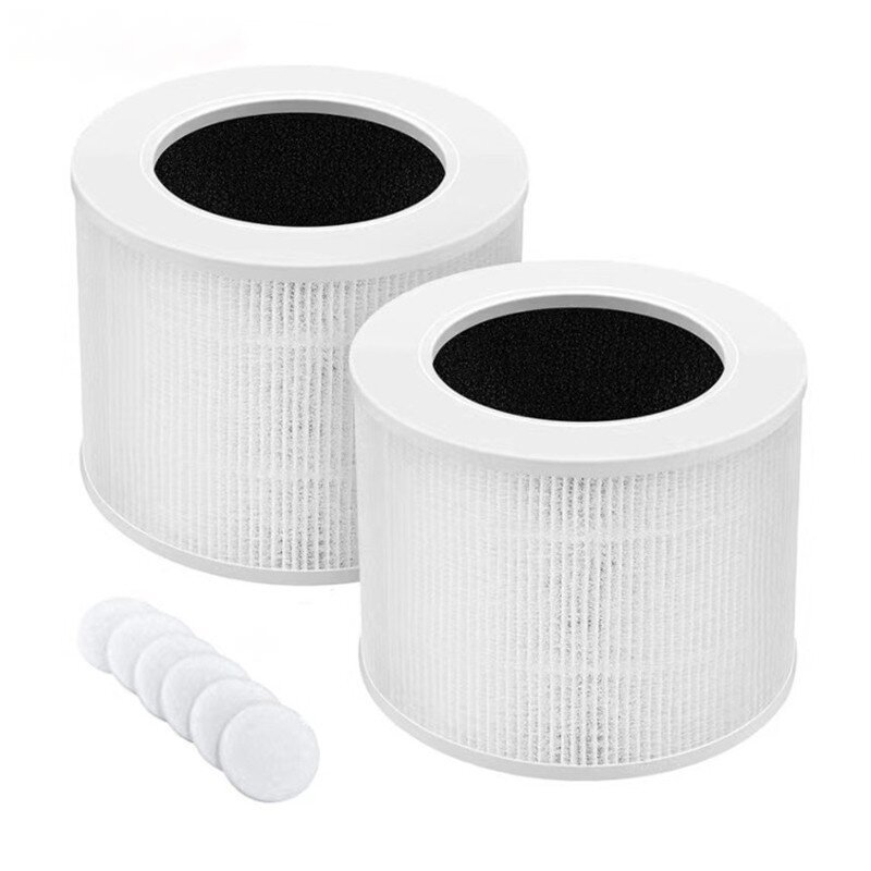 2 ชิ้นเข้ากันได้กับ Levoit Core mini / Mini-RF เครื่องฟอกอากาศ HEPA อุปกรณ์เสริมฟองน้ํากรองถ่านกัมมันต์