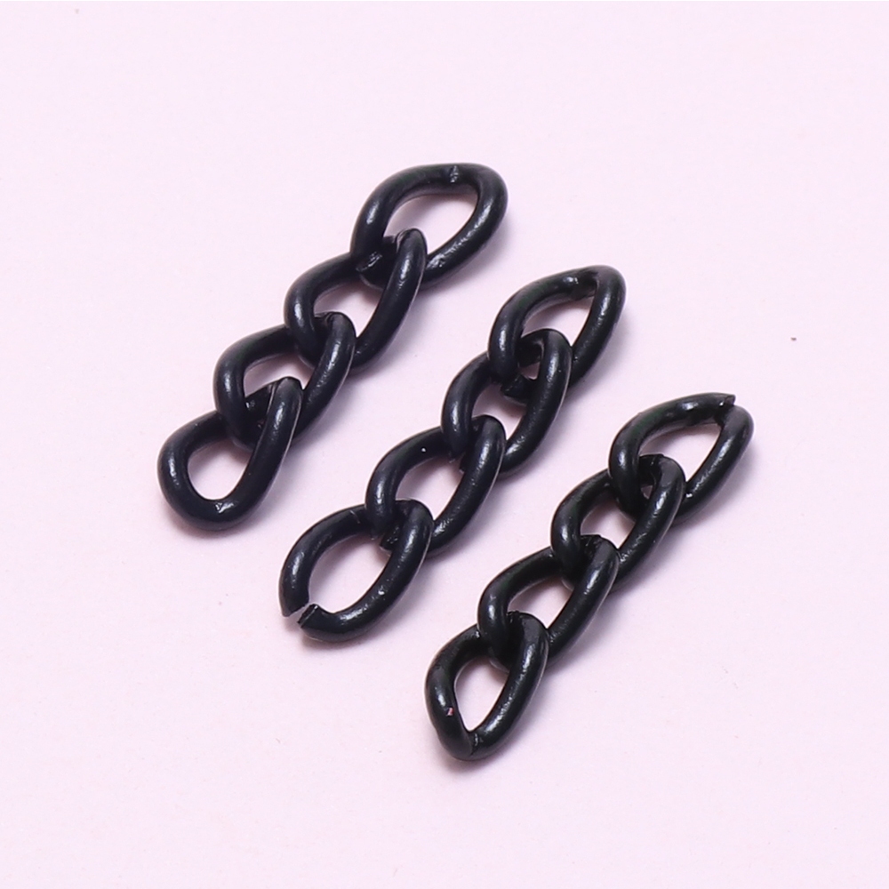 10ชิ้น โซ่พวงกุญแจหาง สีอบเหล็กสีสี่ส่วนโซ่เครื่องประดับอุปกรณ์เสริม
