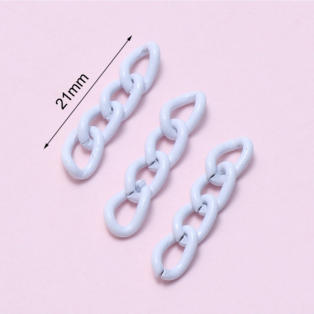 10ชิ้น โซ่พวงกุญแจหาง สีอบเหล็กสีสี่ส่วนโซ่เครื่องประดับอุปกรณ์เสริม