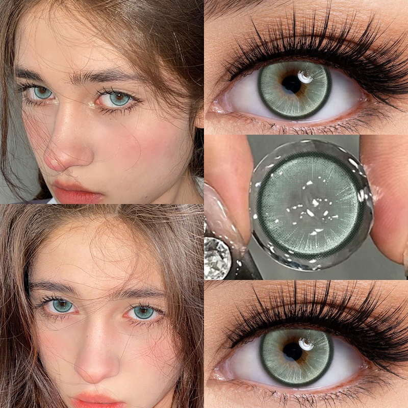 เลนส์เกรด & COD MILL CREEK Soft Contact Lense Hybrid Glass ขนาดเล็กขนาดใหญ่เส้นผ่านศูนย์กลาง 14.2 มม. องศาช่วง 0 ~-8.00 2 ชิ้น