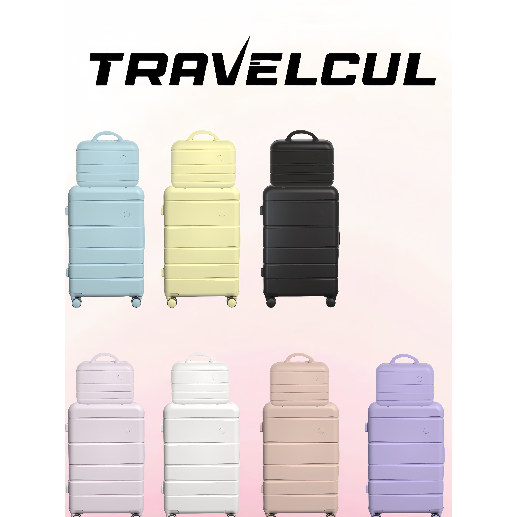 【สต็อกไทยพร้อมส่ง】🌟ซื้อหนึ่งแถมหนึ่ง🌟TRAVELCUL  กระเป๋าล้อลาก 14+20 นิ้ว 14+24 นิ้ว 14+28 นิ้ว  วัสดุ  PC ล็อค TSA รวมกันระหว่างผู้ปกครองและเด็ก