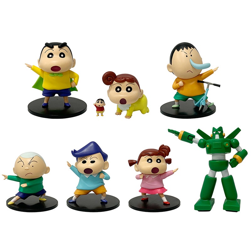 1 ชิ้น Yoshito Usui อะนิเมะ Crayon Shin-chan Nohara Shinnosuke Himawari Kazama Toru Boochan Sato Masao Sakurada Nene Gundam รุ่น Q PVC Action Figures ตุ๊กตาของเล่น