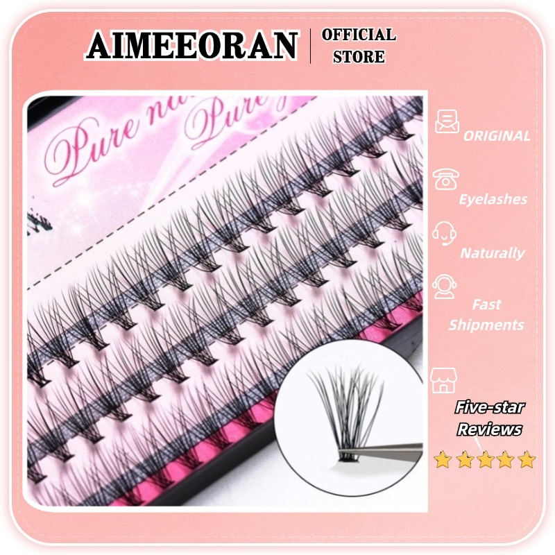 👍พร้อมส่ง+COD👍ขนตาปลอม แบบช่อ 10D ติดง่าย