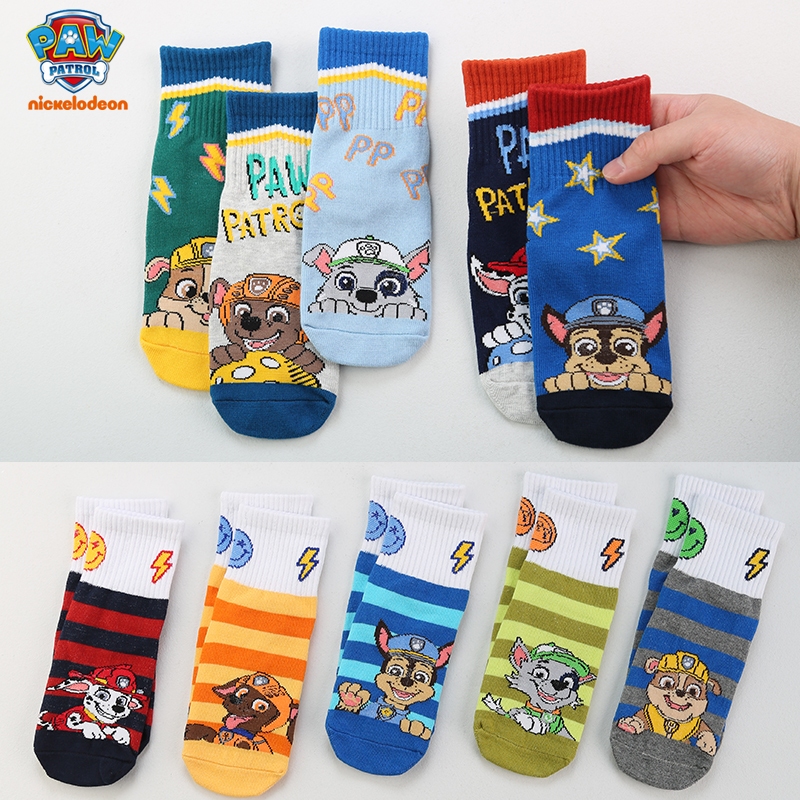 5 คู่/เซ็ตการ์ตูนถุงเท้าเด็ก PAW Patrol