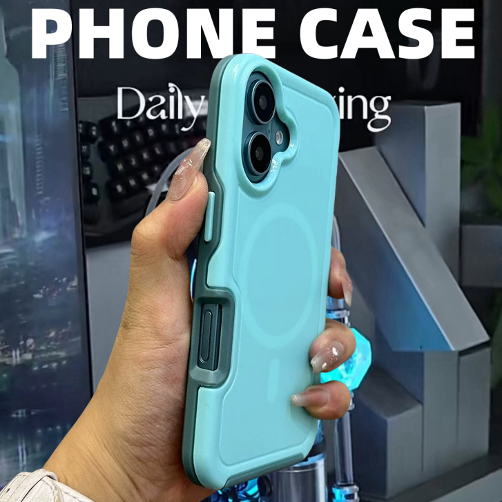 【2 in 1/Matte hard case/Red】เคส compatible for iPhone 16 16Plus 16Pro 16ProMax case