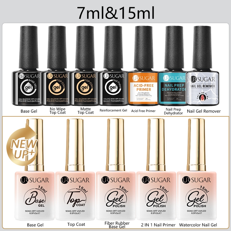 Ur SUGAR Base Top Gel Polish Functional Gel Long Lasting UV Soak Off Nail Art Varnish 7ml 15ml