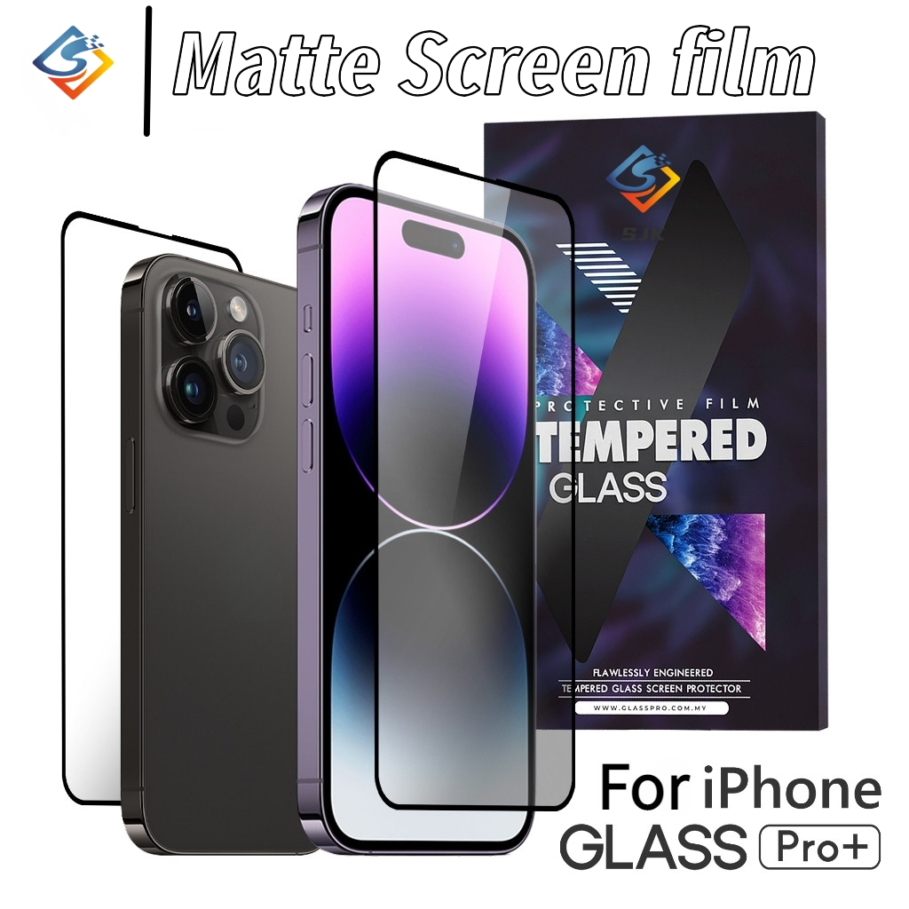 ใหม่matte 16 Pro MaxกระจกนิรภัยสําหรับiPhone 16 15 14 Pro MAX Plus 13 12 11 Pro MAX 7 8Plus 12mini XR X XS MAXป้องกันการระเบิดFrostedป้องกันหน้าจอฟิล์ม
