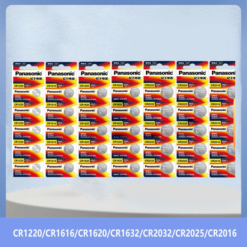 Panasonic CR1220 CR16 CR1620 CR1632 CR2016 CR2025 CR2032 แบตเตอรี่ลิเธียม 3V