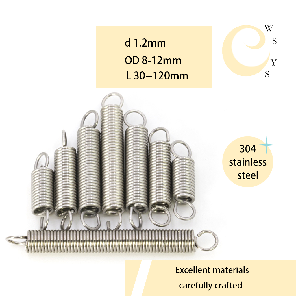[wsys] สปริงเปิดสแตนเลส 304 (d1.2mm OD8-12mm L30~120mm LHKK)