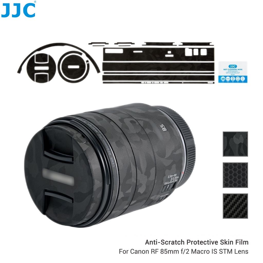 JJC SS-RF85F2 สติกเกอร์ป้องกันรอยขีดข่วน 3M ฟิล์มตกแต่งผิวสำหรับ Canon RF 85mm F2 Macro IS STM เลนส์