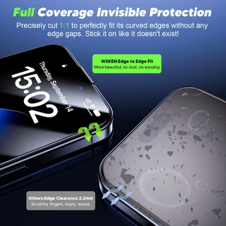 【2Pack】Wsken 3D ฟิล์มกระจกนิรภัย iPhone 17 Promax ฟิล์ม iPhone 17 Pro กระจก ไอโฟน 16 Pro Max / 15 Pro กระจกนิรภัย เต็มจอใส 9H for iPhone 17 16 15 14 13 Pro Max 16 15 14 13 Pro 16E กันกระแทก HD Anti ฟิล์มนิรภัย
