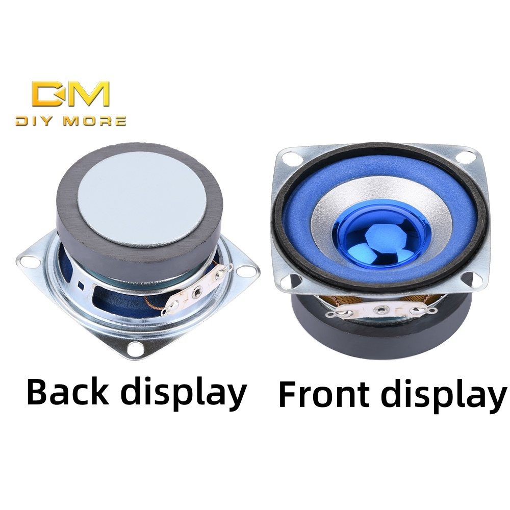 Diymore 2 นิ้ว 5W 4 โอห์ม ลําโพงความถี่เต็ม สีฟ้า 52 มม. สี่เหลี่ยม 5W 3R ลําโพงขนาดเล็ก
