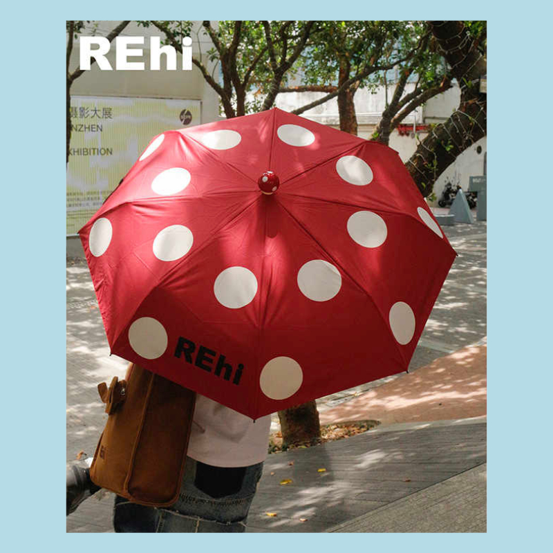 [Ready-Store] ร่ม Rehi Umbrella Red Mushroom SPF50+ Sunscreen Umbrella Portable Protects Against UV 