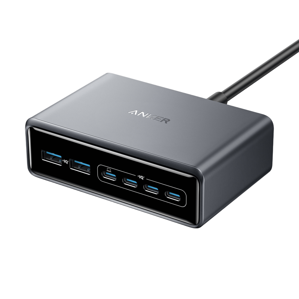 Anker Prime Charger 200W 6-Port GaN สถานีชาร์จ USB-C PD Fast Charging Desktop Charger