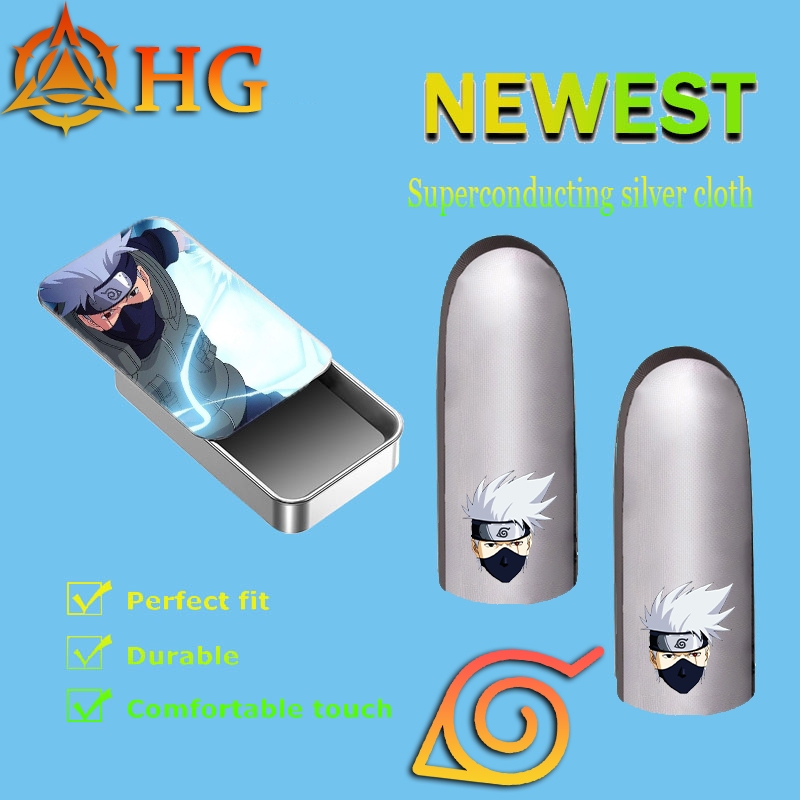 อัพเกรดใหม่HG ใหม่เงินผ้าคู่มือปลายนิ้ว Anti Slip Magic เครื่องมือบางเฉียบเส้นใยเงินแขนนิ้วป้องกันเหงื่อ PUBG COD