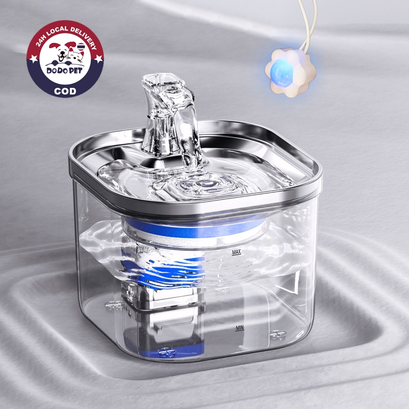 Dodo 2L สัตว์เลี้ยงสุนัขแมวน้ําพุอัตโนมัติเครื่องดื่มสมาร์ทเครื่องจ่ายดื่มอัตโนมัติปั๊มชาม Feeder กรอง USB ขับเคลื่อนลูกสุนัขอุปกรณ์