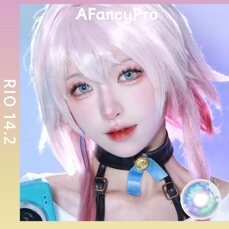 Afancypro Rio คอนแทคเลนส์สี 14.2 มม. - Lemon Hue ในราคาที่ไม่ตีได้
