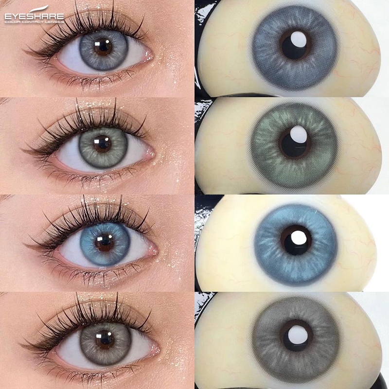 Eyeshare คอนแทคเลนส์สี 1 คู่ Venice Series เลนส์สีน้ําตาลสีฟ้านักเรียนแฟชั่นคอนแทคเลนส์ตารายปี