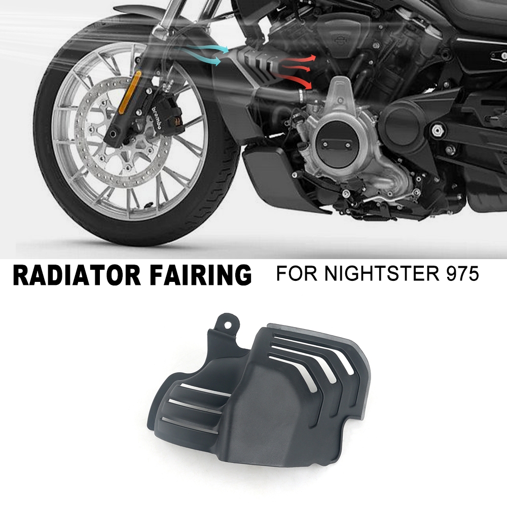 พัดลมรถจักรยานยนต์หม้อน้ําฝาครอบ Fairing Hot Cooling Air Deflector สปอยเลอร์ Guard สําหรับ Harley Nightster 975 RH975 S 2022 2023