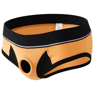 กางเกงชั้นในจับคู่สีกลวงของผู้ชาย Clever-menmode ชุดชั้นในเซ…