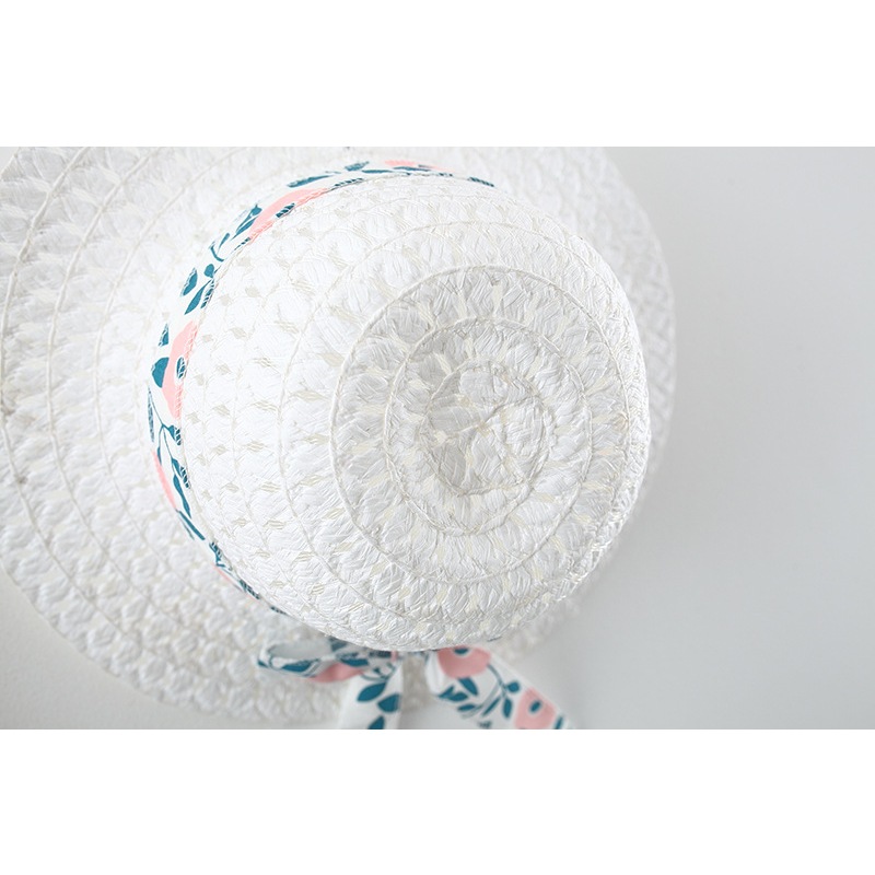 ชุดฤดูร้อนใหม่สําหรับทารกแรกเกิดผ้าฝ้ายกระโปรงยกทรงแขนกุดลายดอกไม้ขนาดเล็ก 0-3 ปีโบว์ใหญ่พร้อมหมวกกันแดดแบบเดียวกัน - รูปที่ 4